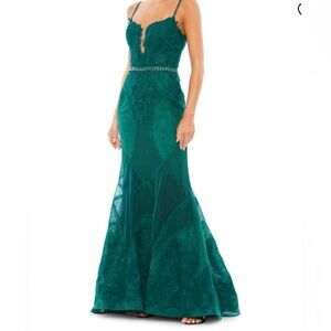 Mac Duggal Dark Green Gown